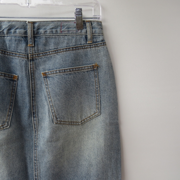 Marine Layer Celine Denim High Rise Jean Skirt Size 8 - Picture 10 of 14